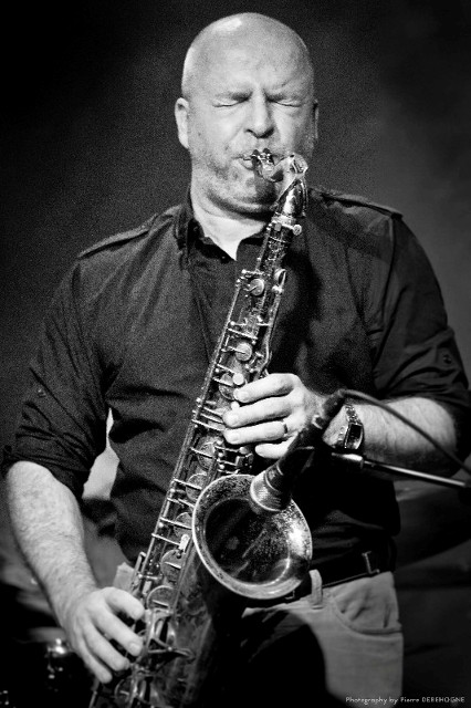 Vincent Mardens op de sax