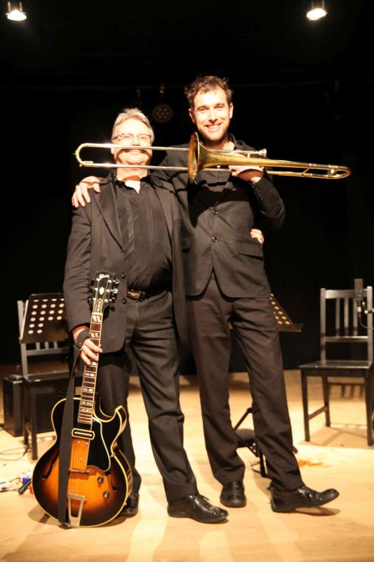 Jazz Anchor duo poseert