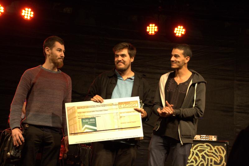 prijsuitreiking beste groep tijdens de finale JazzContest Mechelen 2018